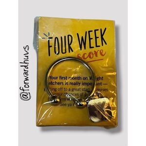 Weight Watchers WW 4 Week Charm Keeper Key Ring For Milestone Charms